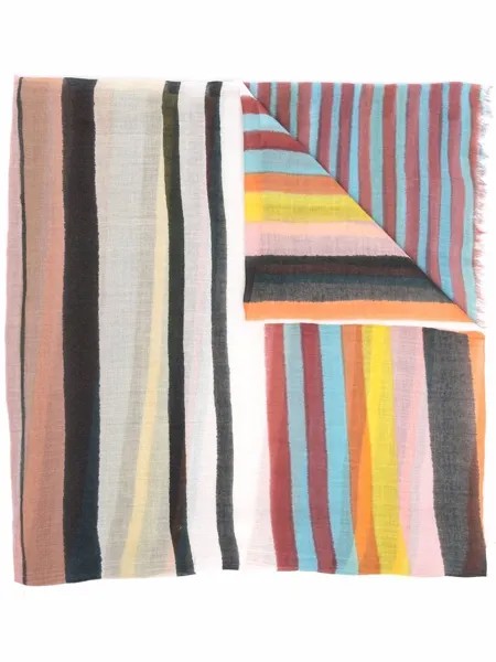 PAUL SMITH striped cotton scarf