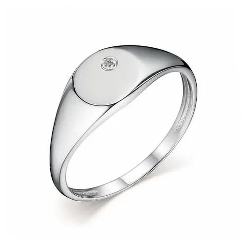 Алькор Мужское кольцо из белого золота с бриллиантом 14444-200