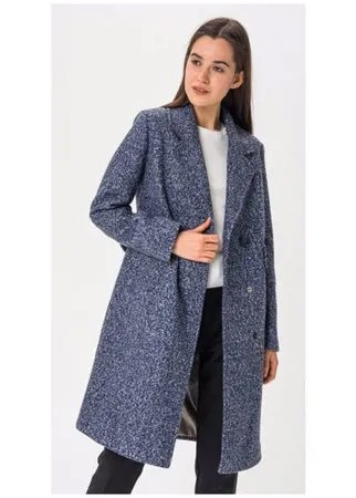 Прямое пальто в классическом стиле ElectraStyle 4-9009-291 Серый 50/170