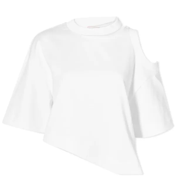 Футболка Alexander McQueen Off Shoulder Cropped Tee