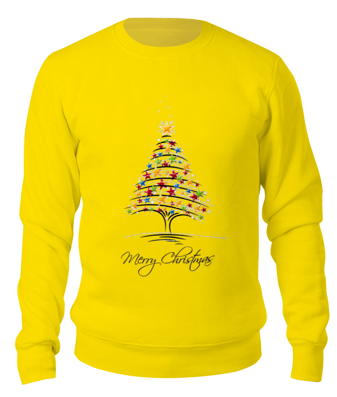 Свитшот унисекс Printio Merrychristmas желтый XS