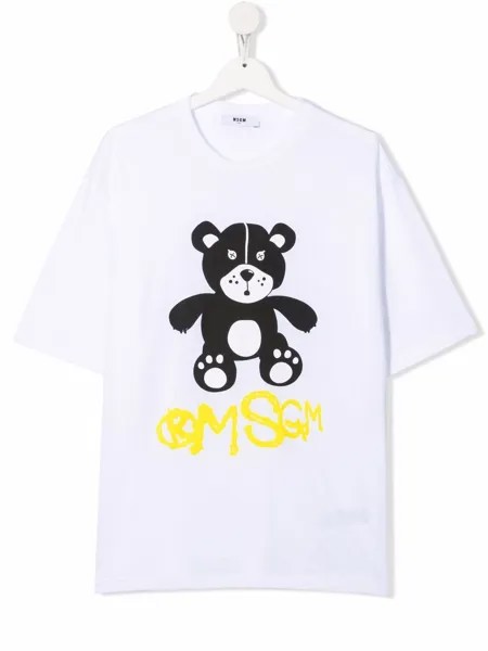 MSGM Kids футболка с принтом