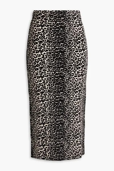 Трикотажная юбка миди с леопардовым принтом Solid & Striped, цвет Animal print