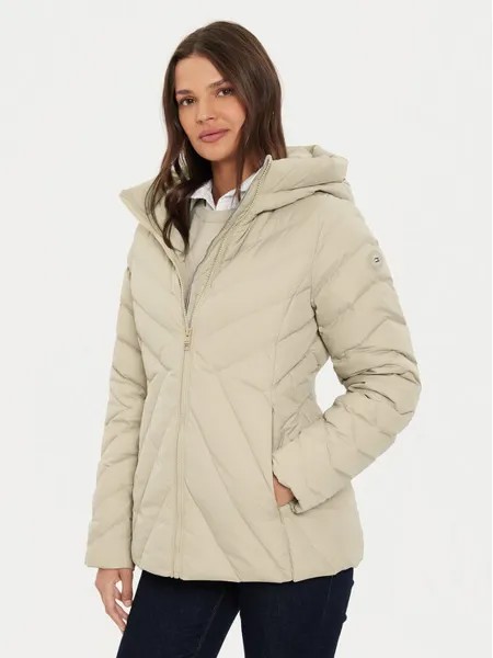 Пуховик regular fit Tommy Hilfiger, бежевый
