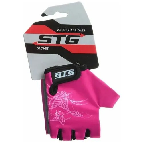 Перчатки STG, размер XS, черный, розовый