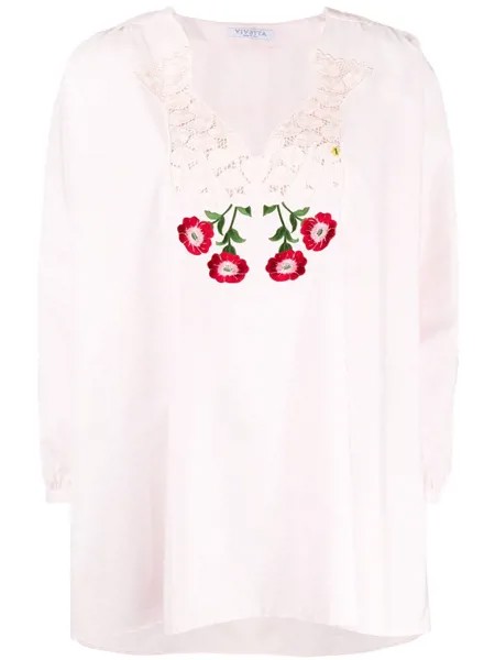 Vivetta блузка с цветочной вышивкой