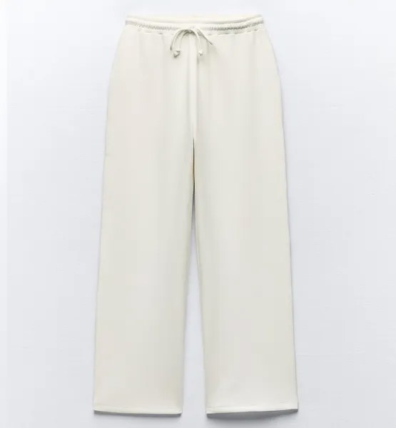 Спортивные брюки Zara Interlock Jogger, белый