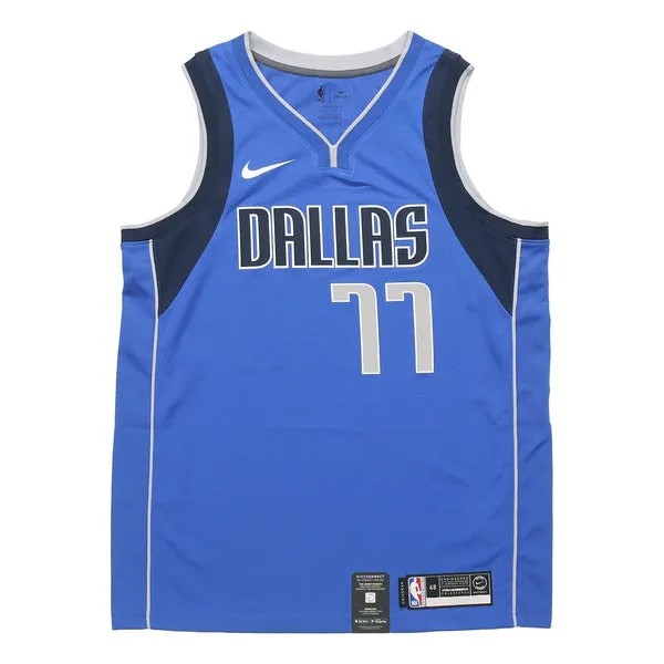 Майка Nike NBA Jersey Luka Doncic Basketball Jersey/Vest SW Fan Edition Team limited Mavericks No. 77 Blue, синий