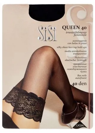 Чулки Sisi Queen 40 den, размер 4-L, nero (черный)