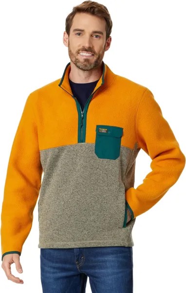 Куртка Sweater Fleece Sherpa Hybrid Pullover L.L.Bean, цвет Rustic Copper/Eucalyptus