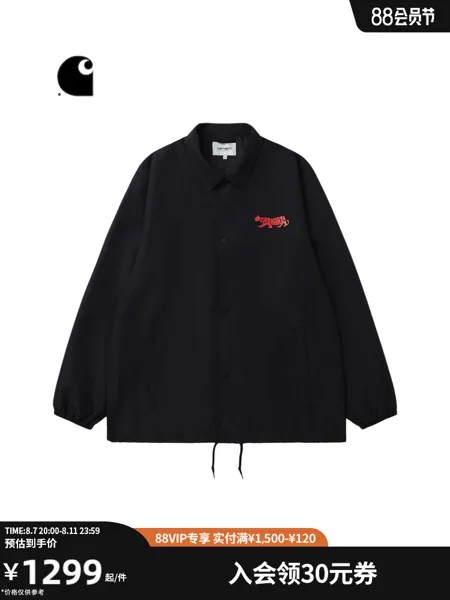 Куртка мужская Carhartt WIP Detroit Tigers с графическим принтом, черный