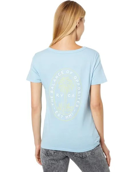 Футболка RVCA Palm Seal Short Sleeve Tee, цвет Ace Blue
