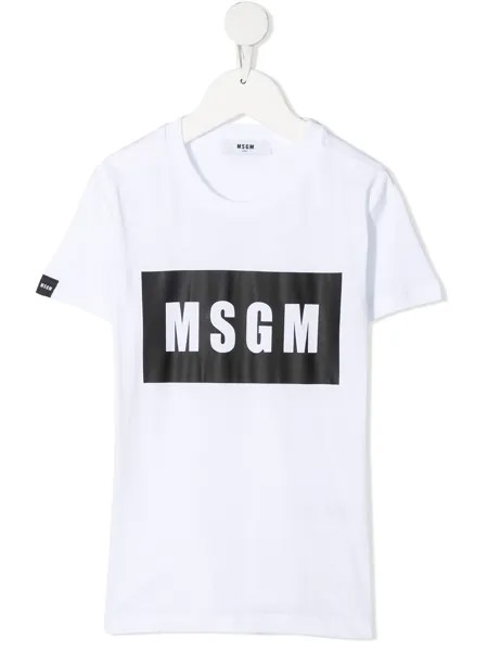 MSGM Kids футболка с логотипом