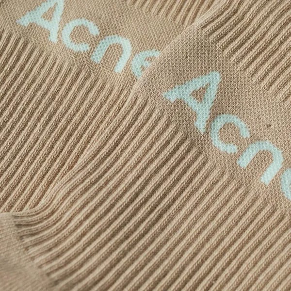 Короткие носки в рубчик с логотипом Acne Studios, бирюзовый