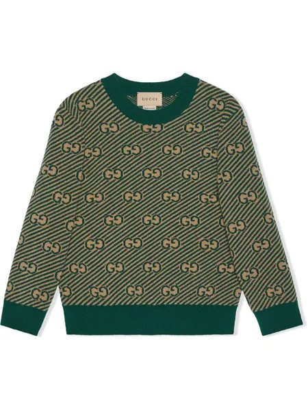 Gucci Kids джемпер с монограммой GG