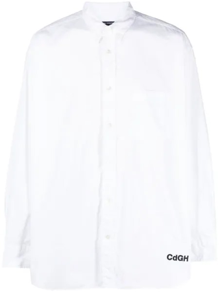 Comme des Garçons Homme рубашка с нашивкой-логотипом, белый