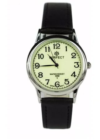 Perfect часы наручные, мужские, кварцевые, на батарейке, кожаный ремень, японский механизм GX017-009-6