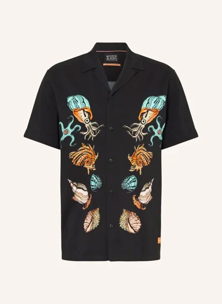 Курортная рубашка комфортного кроя Scotch & Soda, черный