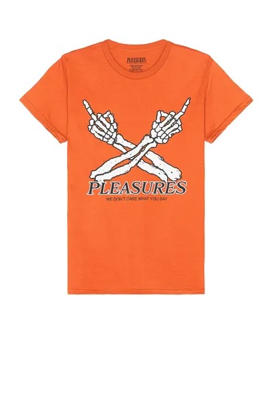 Футболка Pleasures Don't Care T-shirt, оранжевый