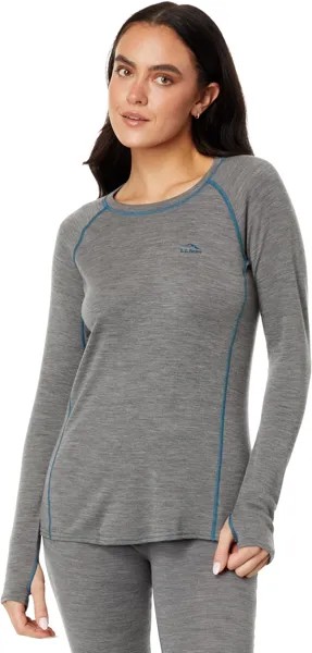 Топ L.L.Bean Cresta Midweight 250 Crew Top, цвет Graphite Heather