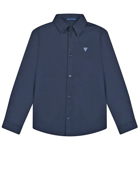 Темно-синяя рубашка с лого Guess детское