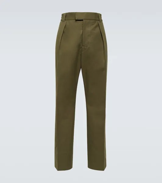 Брюки чиносы Reinga из хлопкового габардина Loro Piana, зеленый
