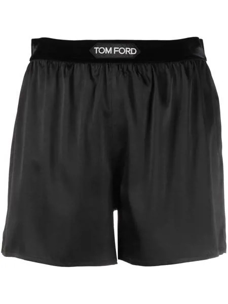 TOM FORD атласные шорты с логотипом