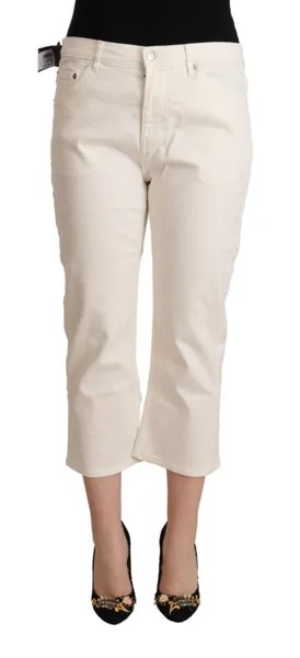 Джинсы CHEAP MONDAY Белые хлопковые укороченные джинсовые брюки со средней талией s. W32 Рекомендуемая розничная цена 300 долларов США