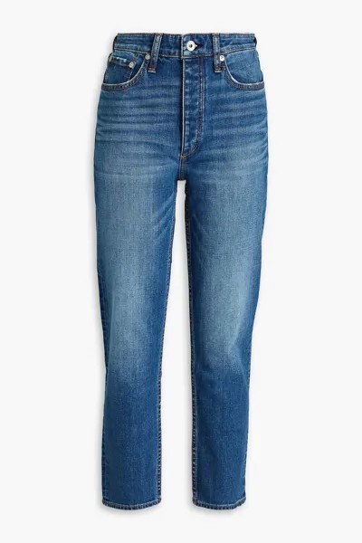 Зауженные джинсы Nina с завышенной талией RAG & BONE, синий