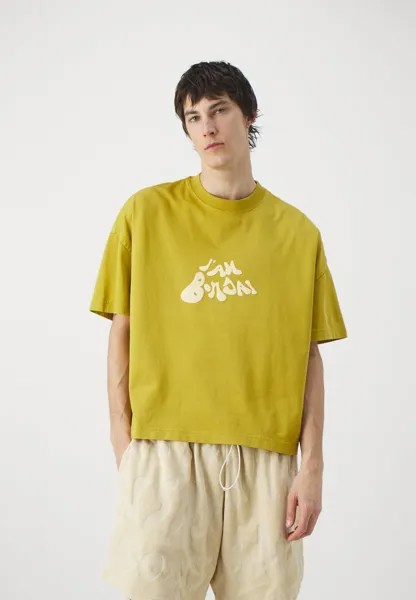 Футболка с принтом OVERSIZE FIT TEE PUFF GRAPHIC Bonsai, цвет cress green