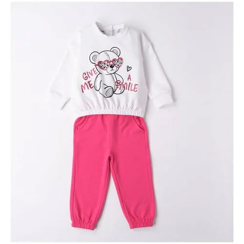 Комплект одежды Ido, размер 7A, белый, розовый