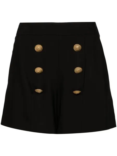 Balmain шорты с тиснеными пуговицами, черный