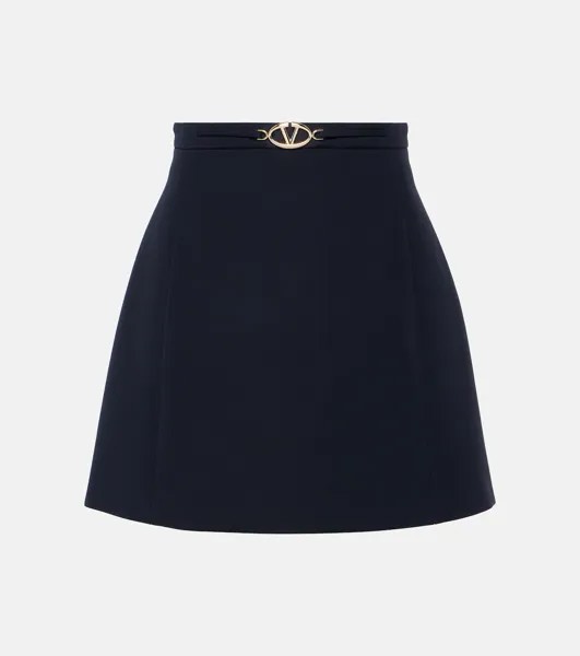 Мини-Юбка Crepe Couture Valentino, синий