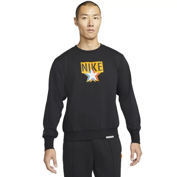 Свитшот Nike M NK S.I. Graphic Crew, черный/желтый