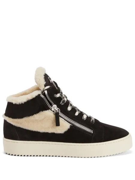 Giuseppe Zanotti кеды Kriss Ice с мехом, черный