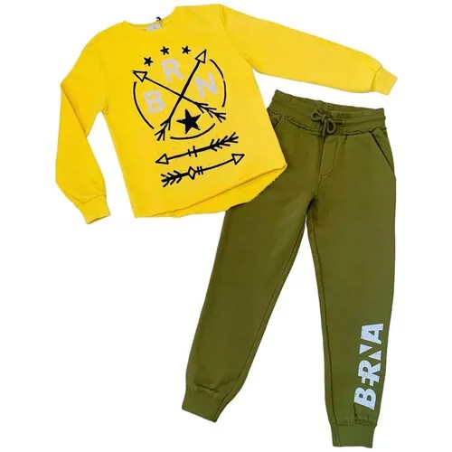 Комплект штаны и толстовка Желтый Berna 8лет