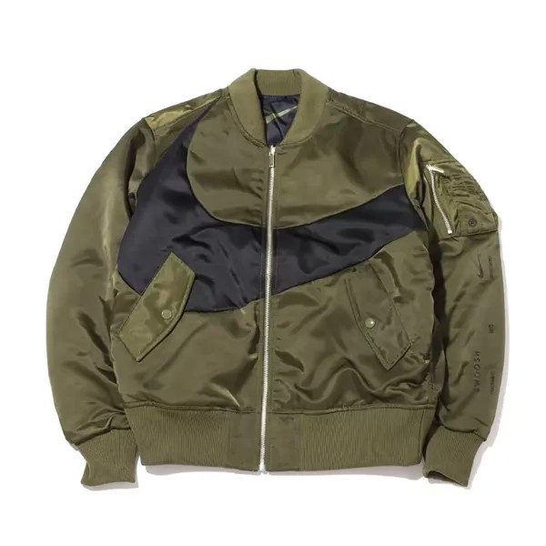 Куртка Nike Swoosh Therma-Fit Bomber, зеленый