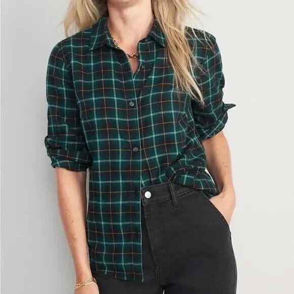 Классическая фланелевая рубашка в клетку Old Navy, размер 3X