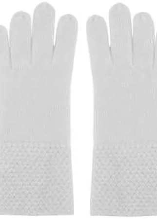 Белые перчатки облегающего кроя. Аксессуар премиальной линии ALLA PUGACHOVA выполнен из теплого кашемира.