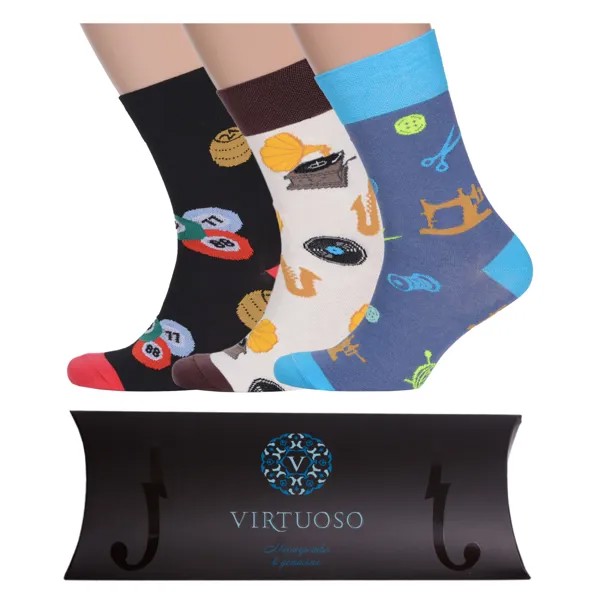 Набор носков мужских VIRTUOSO Ви3-5564-2 разноцветных 27 (41-43)