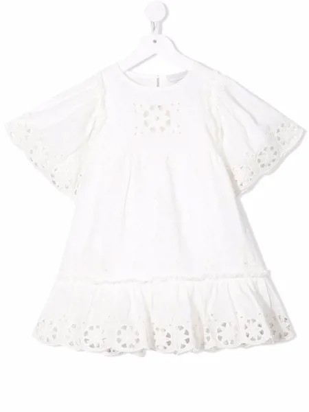 Stella McCartney Kids Broderie-Anglaise Frilled dress