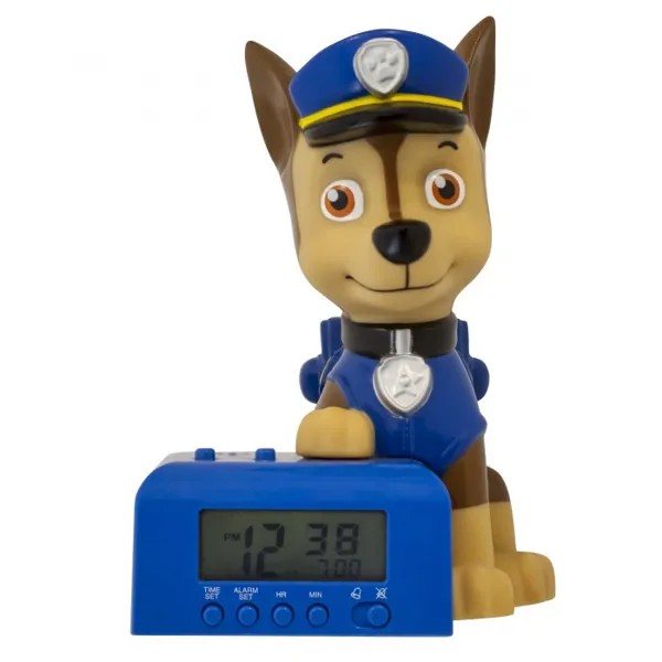 Часы Щенячий патруль (Paw Patrol) будильник BulbBotz минифигура Chase высота 15.24 см