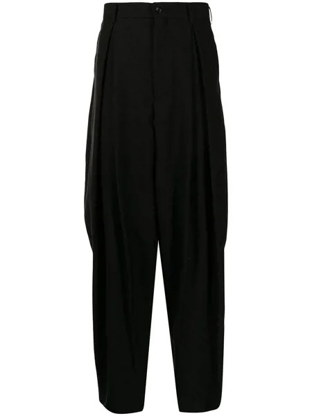 Comme Des Garçons Homme Plus брюки с геометричным узором и складками