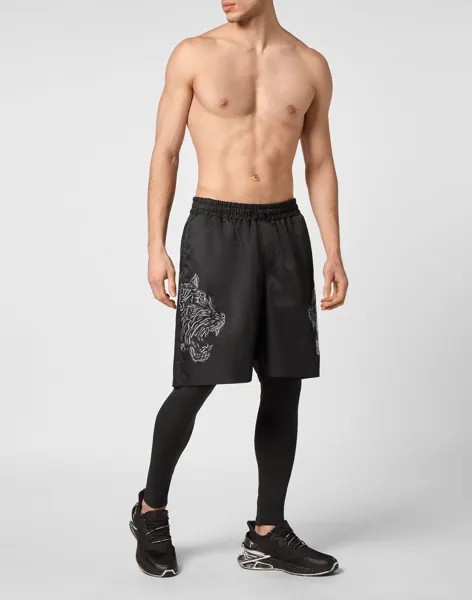 Брюки для бега Тигр Plein Sport, черный