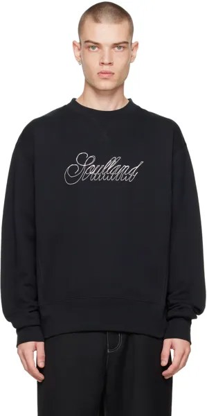 Черная толстовка с рисунком от руки Soulland