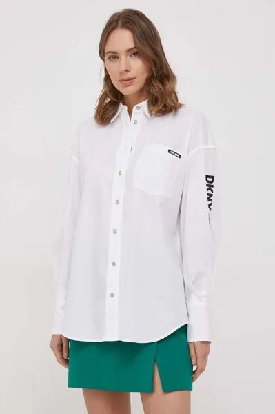 Хлопчатобумажная рубашка Dkny, белый