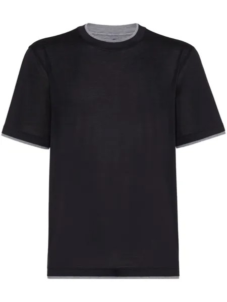 Brunello Cucinelli многослойная футболка, черный