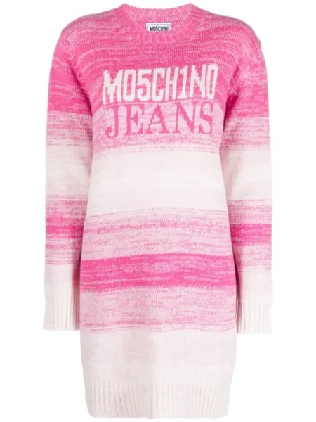 MOSCHINO JEANS джемпер с логотипом, розовый