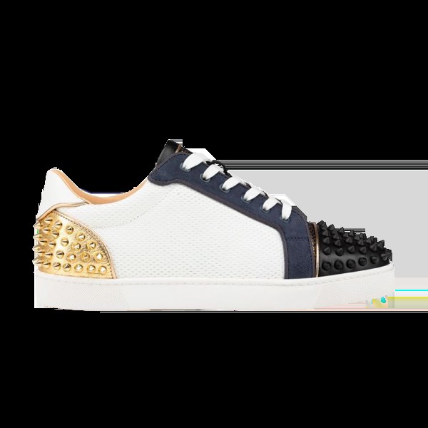 Кроссовки Christian Louboutin Seavaste 2 Orlato Flat 'Navy Gold', белый