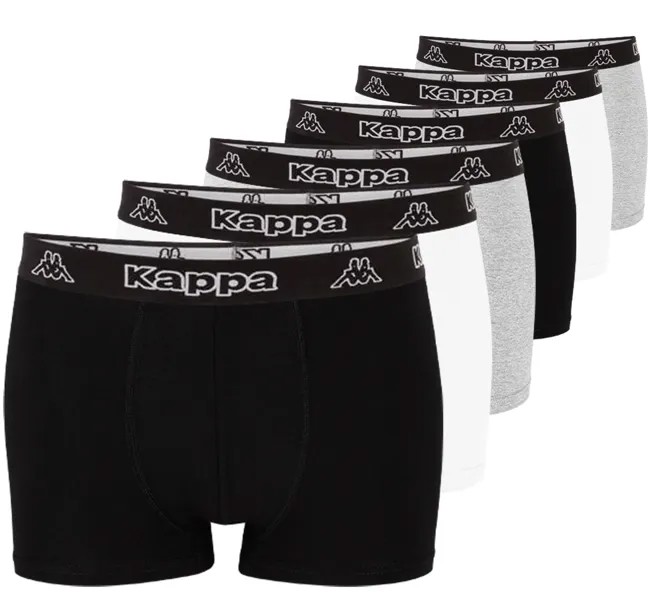 Боксеры Kappa Boxershorts 6 шт, цвет schwarz-grau-weiss